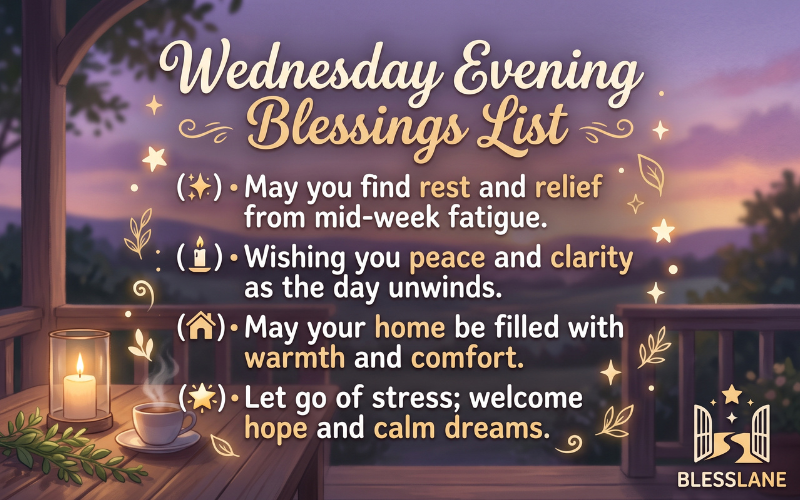 Wednesday Evening Blessings 